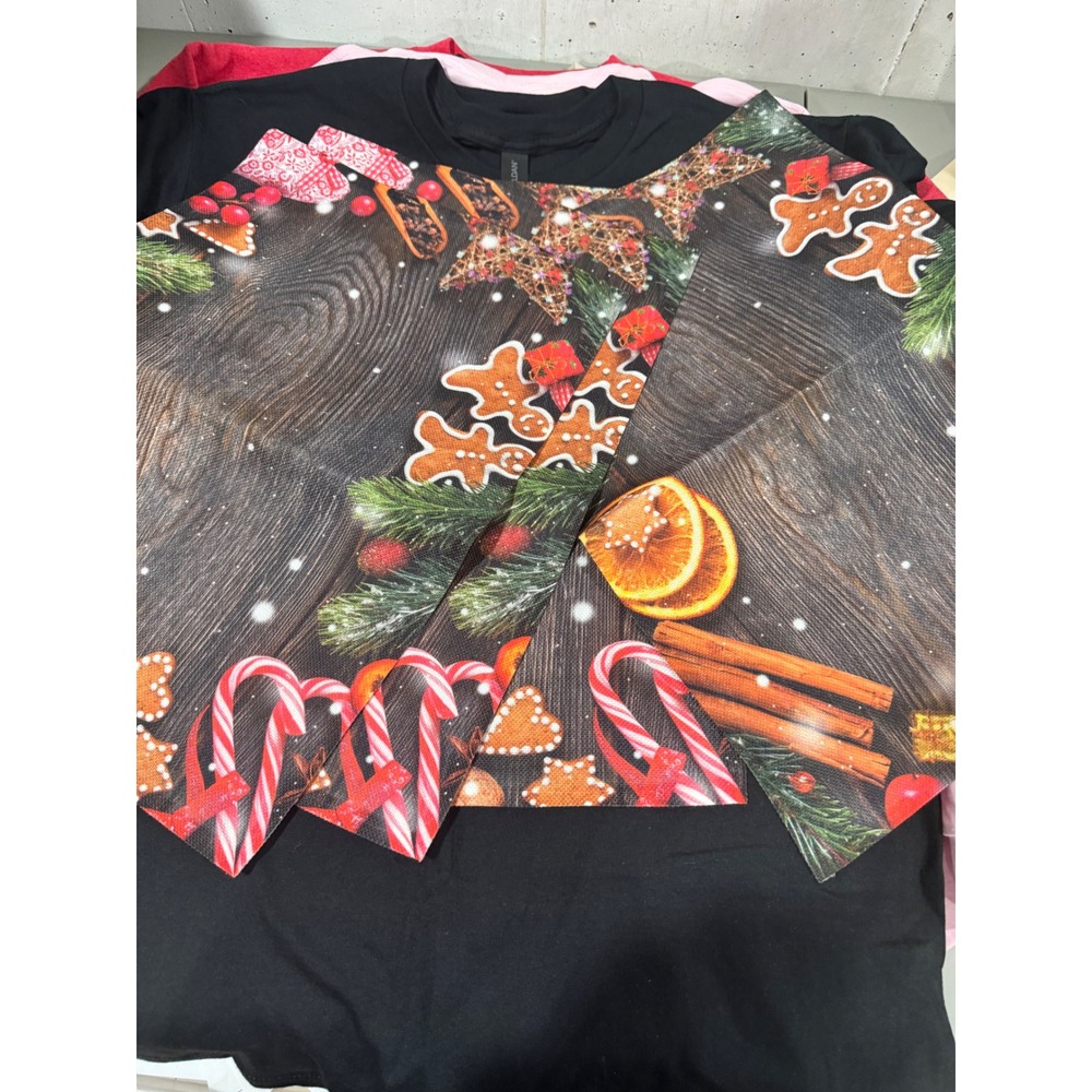 Christmas Placemats Set of 4 Rustic Gingerbread Candy Cane Holiday Table Decor
